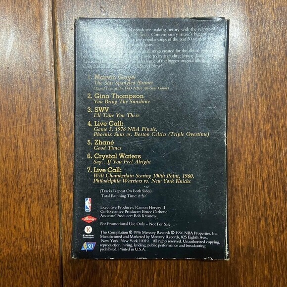 NBA At 50 1996 A Music Celebration Cassette Tape Paper Sleeve Good Hip-Hop R&B - Picture 2 of 4